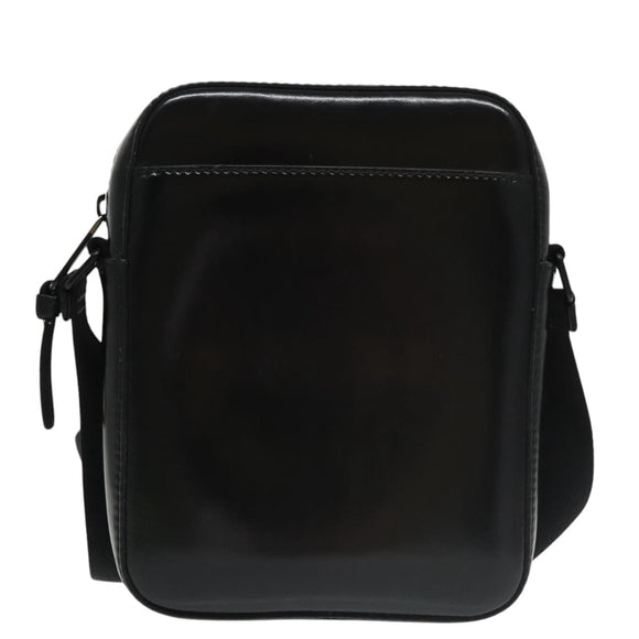 BURBERRY Shoulder Bag Enamel Black Auth 102454