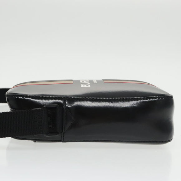 BURBERRY Shoulder Bag Enamel Black Auth 102454
