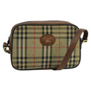 Burberrys Nova Check Shoulder Bag Canvas Leather Beige Brown Auth 102456-1
