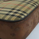 Burberrys Nova Check Shoulder Bag Canvas Leather Beige Brown Auth 102456-11