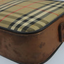 Burberrys Nova Check Shoulder Bag Canvas Leather Beige Brown Auth 102456-12
