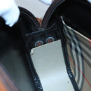 Burberrys Nova Check Shoulder Bag Canvas Leather Beige Brown Auth 102456-16