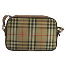 Burberrys Nova Check Shoulder Bag Canvas Leather Beige Brown Auth 102456-3