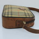 Burberrys Nova Check Shoulder Bag Canvas Leather Beige Brown Auth 102456-3