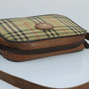 Burberrys Nova Check Shoulder Bag Canvas Leather Beige Brown Auth 102456-6