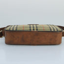 Burberrys Nova Check Shoulder Bag Canvas Leather Beige Brown Auth 102456-5