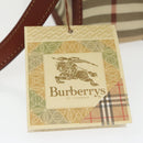 Burberrys Nova Check Clutch Bag PVC Leather Beige Auth 102458-17