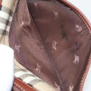 Burberrys Nova Check Clutch Bag PVC Leather Beige Auth 102458-12