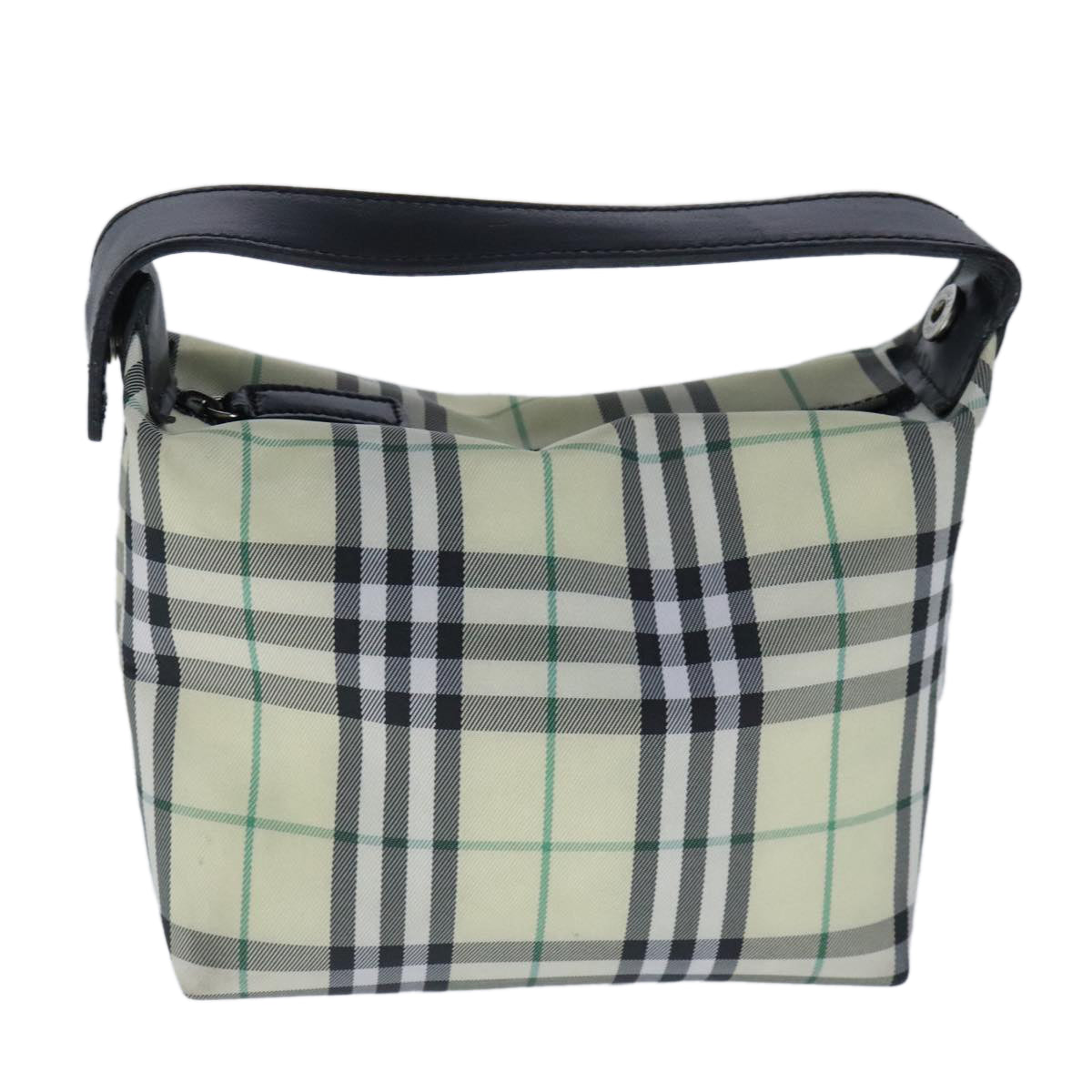 BURBERRY Nova Check Pouch Nylon Green Black Auth 102461 - 0