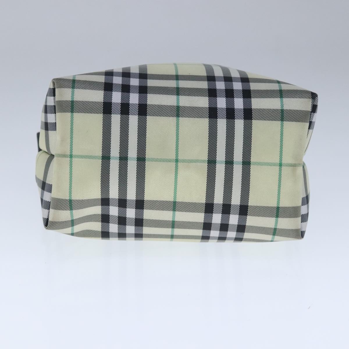 BURBERRY Nova Check Pouch Nylon Green Black Auth 102461