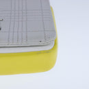 BURBERRY TB Chain Shoulder Bag Leather White Yellow Auth 102462V-11