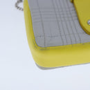 BURBERRY TB Chain Shoulder Bag Leather White Yellow Auth 102462V-12