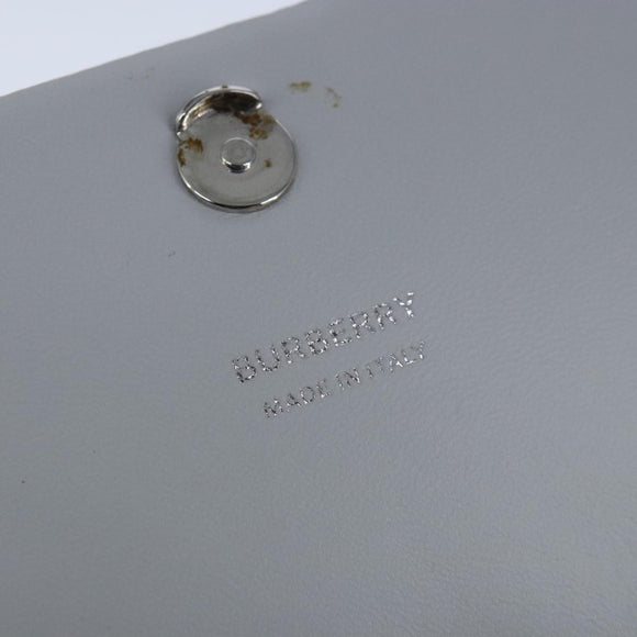 BURBERRY TB Chain Shoulder Bag Leather White Yellow Auth 102462V