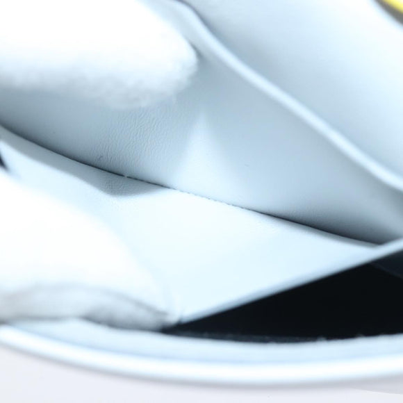 BURBERRY TB Chain Shoulder Bag Leather White Yellow Auth 102462V