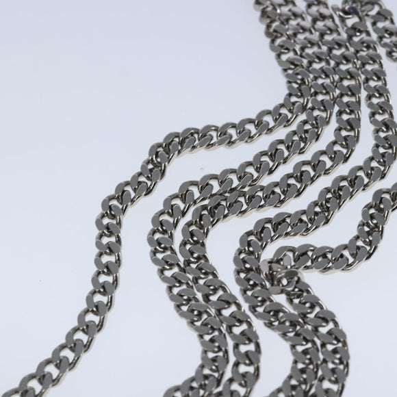 BURBERRY TB Chain Shoulder Bag Leather White Yellow Auth 102462V