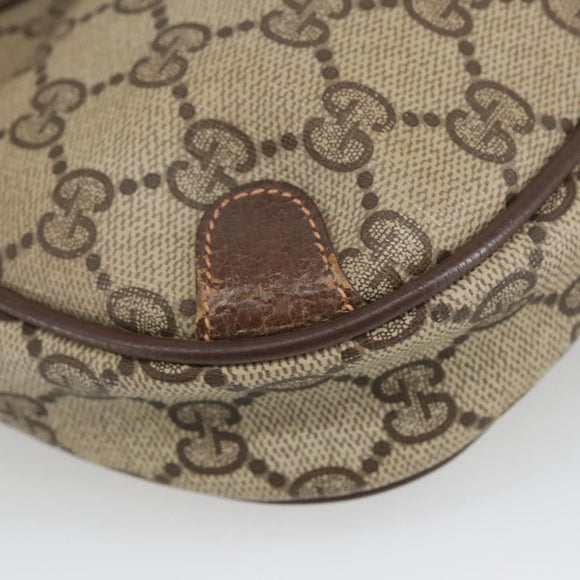 GUCCI GG Supreme Web Sherry Line Shoulder Bag PVC Beige 156 02 066 Auth 102468