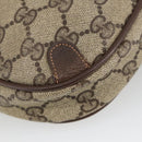 GUCCI GG Supreme Web Sherry Line Shoulder Bag PVC Beige 156 02 066 Auth 102468-16