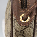 GUCCI GG Supreme Web Sherry Line Shoulder Bag PVC Beige 156 02 066 Auth 102468-9