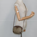 GUCCI GG Supreme Web Sherry Line Shoulder Bag PVC Beige 156 02 066 Auth 102468-22