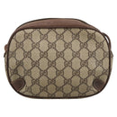 GUCCI GG Supreme Web Sherry Line Shoulder Bag PVC Beige 156 02 066 Auth 102468-2