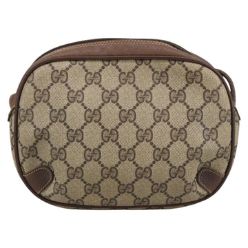 GUCCI GG Supreme Web Sherry Line Shoulder Bag PVC Beige 156 02 066 Auth 102468 - 0