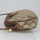 GUCCI GG Supreme Web Sherry Line Shoulder Bag PVC Beige 156 02 066 Auth 102468-4