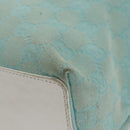 GUCCI GG Canvas Tote Bag Light Blue White Gold 002 1098 Auth 102471-15