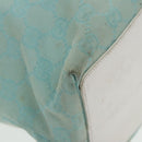 GUCCI GG Canvas Tote Bag Light Blue White Gold 002 1098 Auth 102471-16