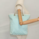 GUCCI GG Canvas Tote Bag Light Blue White Gold 002 1098 Auth 102471-22