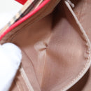 BURBERRY Nova Check Hand Bag Canvas  Leather Beige Red Auth 102476-21