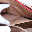 BURBERRY Nova Check Hand Bag Canvas  Leather Beige Red Auth 102476-22