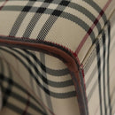 BURBERRY Nova Check Hand Bag Canvas 2way Beige Brown Silver Auth 102478-15