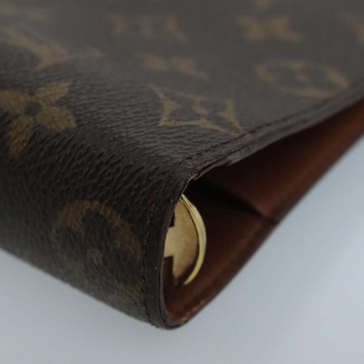 LOUIS VUITTON Monogram Agenda MM Day Planner Cover R20105 LV Auth 102480