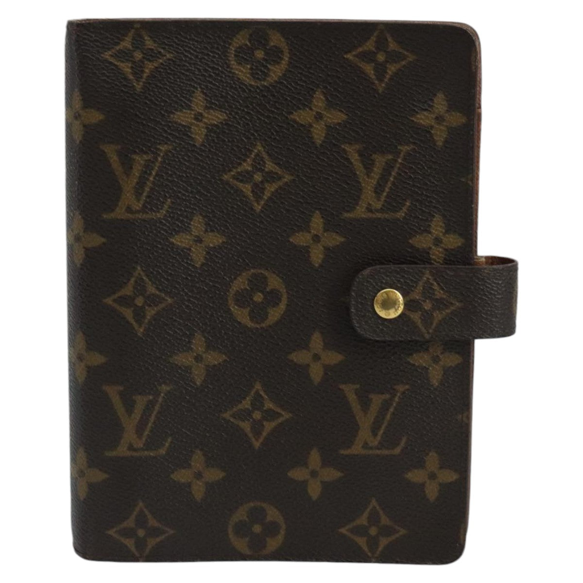 LOUIS VUITTON Monogram Agenda MM Day Planner Cover R20105 LV Auth 102480