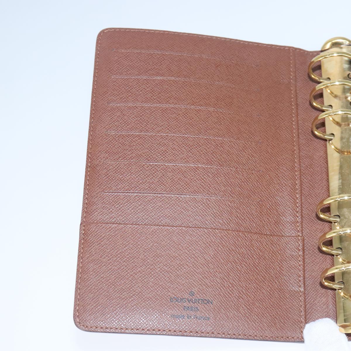 LOUIS VUITTON Monogram Agenda MM Day Planner Cover R20105 LV Auth 102481