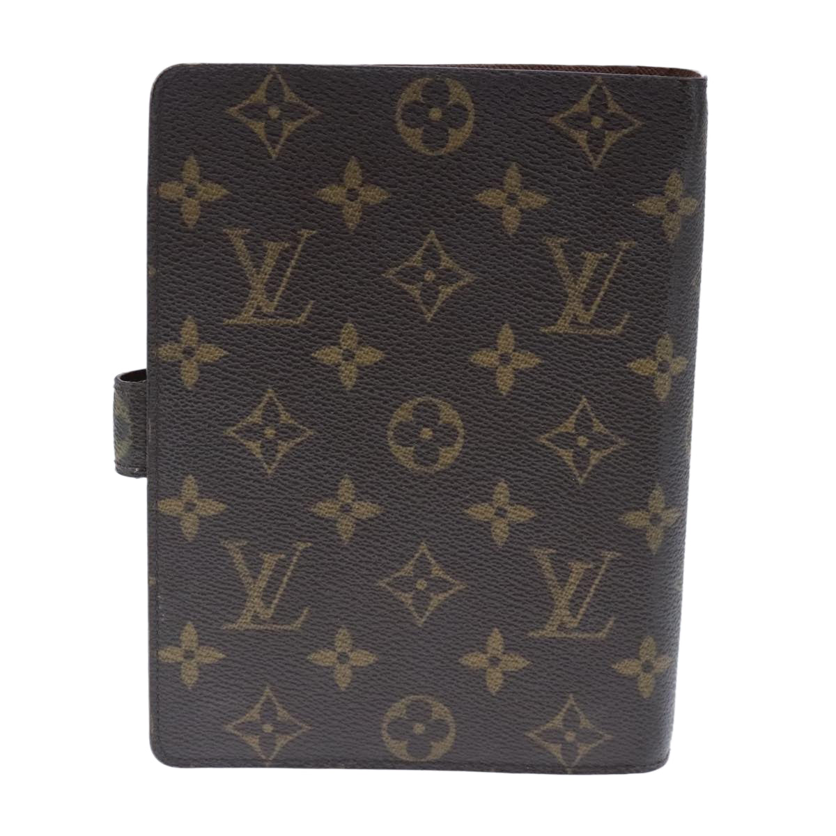 LOUIS VUITTON Monogram Agenda MM Day Planner Cover R20105 LV Auth 102481