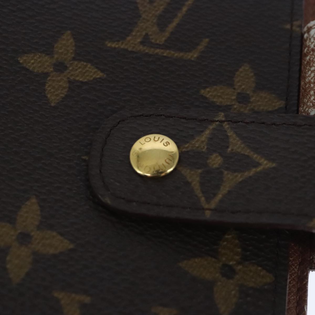 LOUIS VUITTON Monogram Agenda MM Day Planner Cover R20105 LV Auth 102482