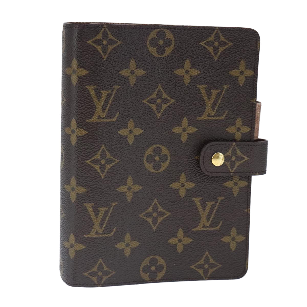 LOUIS VUITTON Monogram Agenda MM Day Planner Cover R20105 LV Auth 102482