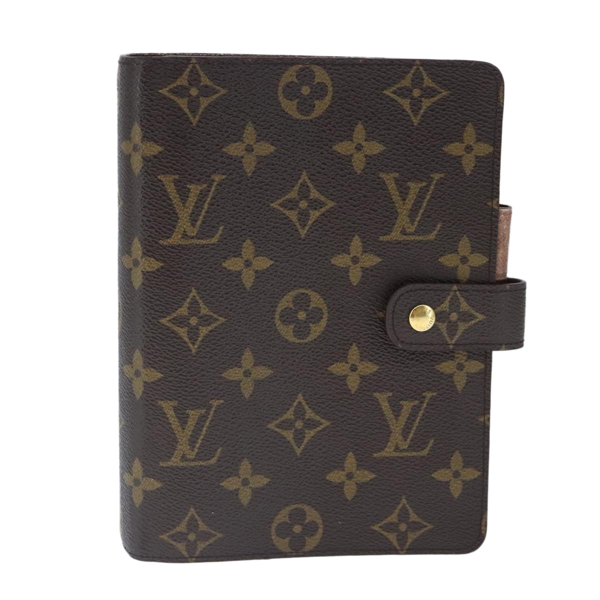 LOUIS VUITTON Monogram Agenda MM Day Planner Cover R20105 LV Auth 102482