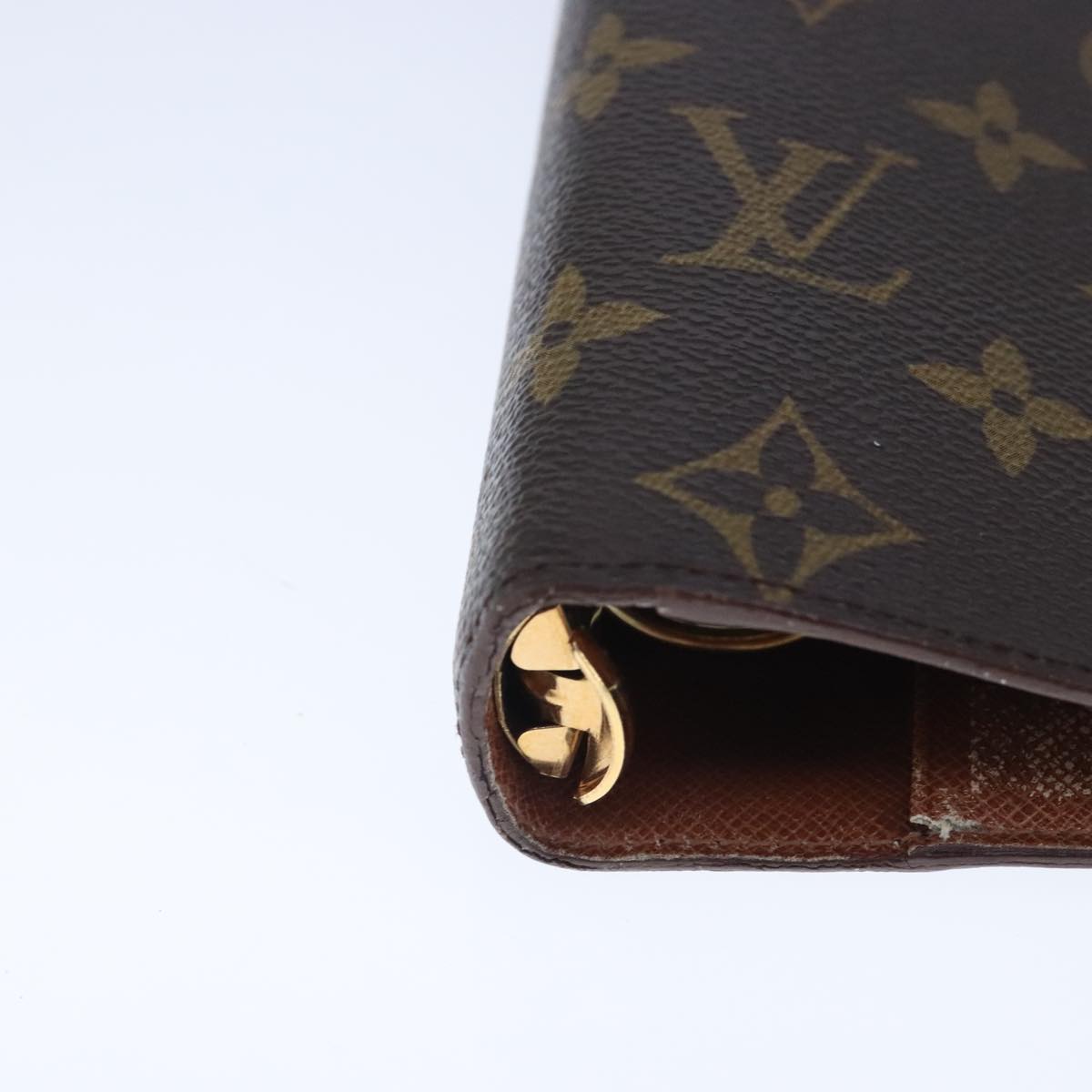 LOUIS VUITTON Monogram Agenda MM Day Planner Cover R20105 LV Auth 102482