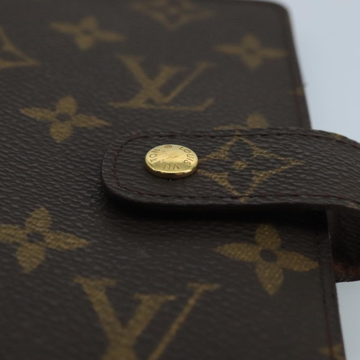 LOUIS VUITTON Monogram Agenda MM Day Planner Cover R20105 LV Auth 102483