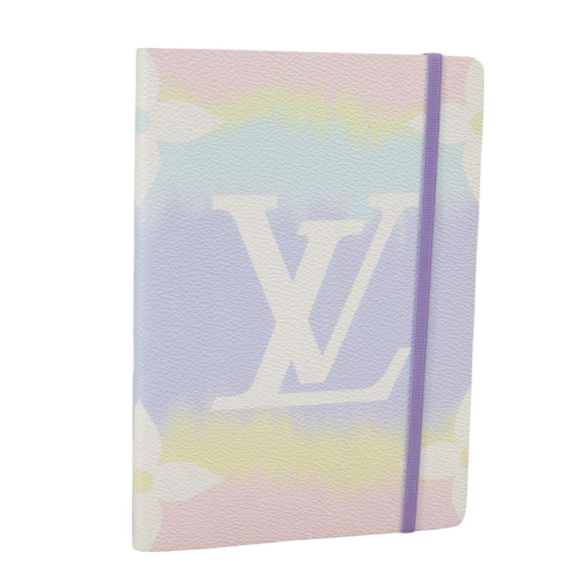 LOUIS VUITTON Escal Kai Eclamance Note Cover Purple Pink GI0487 LV Auth 102485