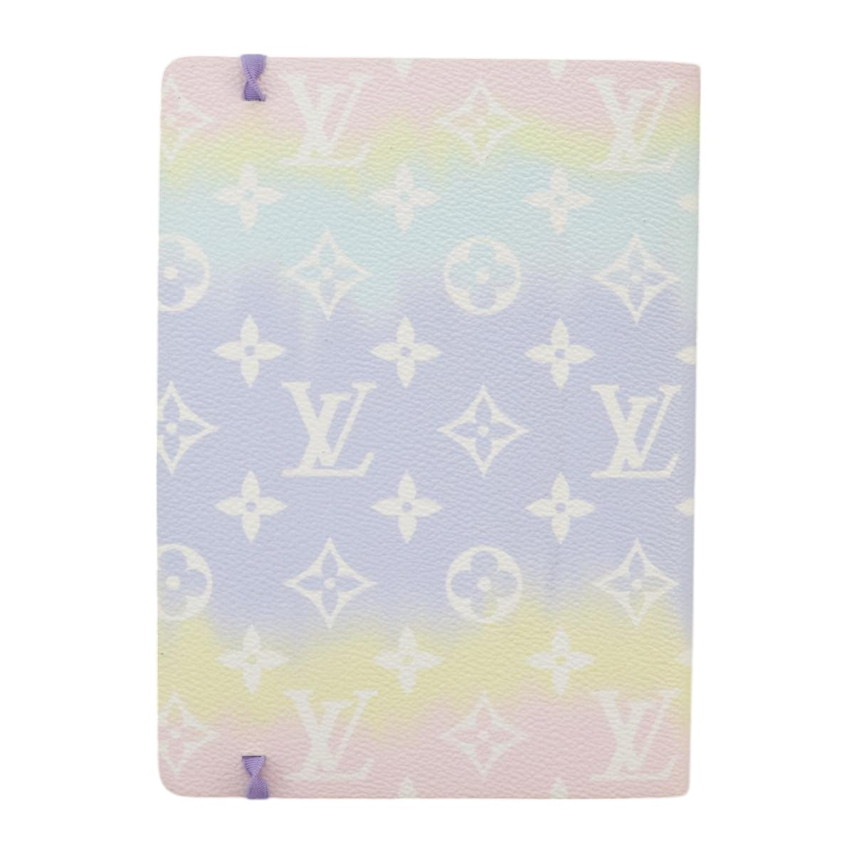 LOUIS VUITTON Escal Kai Eclamance Note Cover Purple Pink GI0487 LV Auth 102485