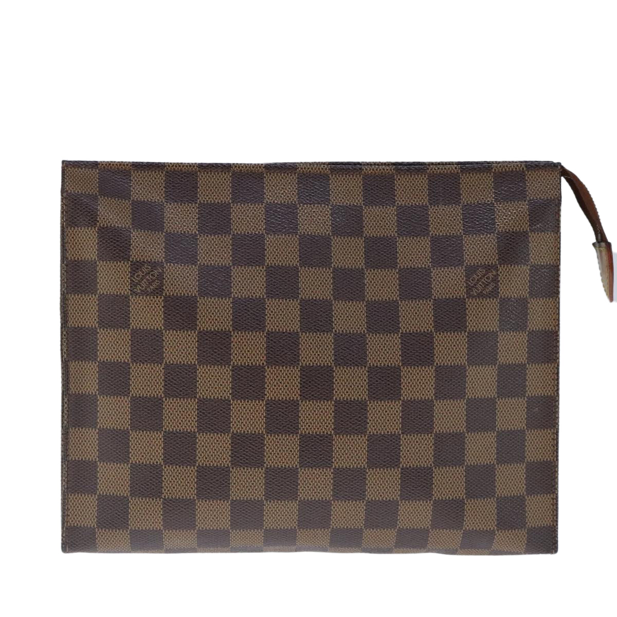 LOUIS VUITTON Damier Ebene Poche Toilette 26 Pouch N47543 LV Auth 102486 - 0