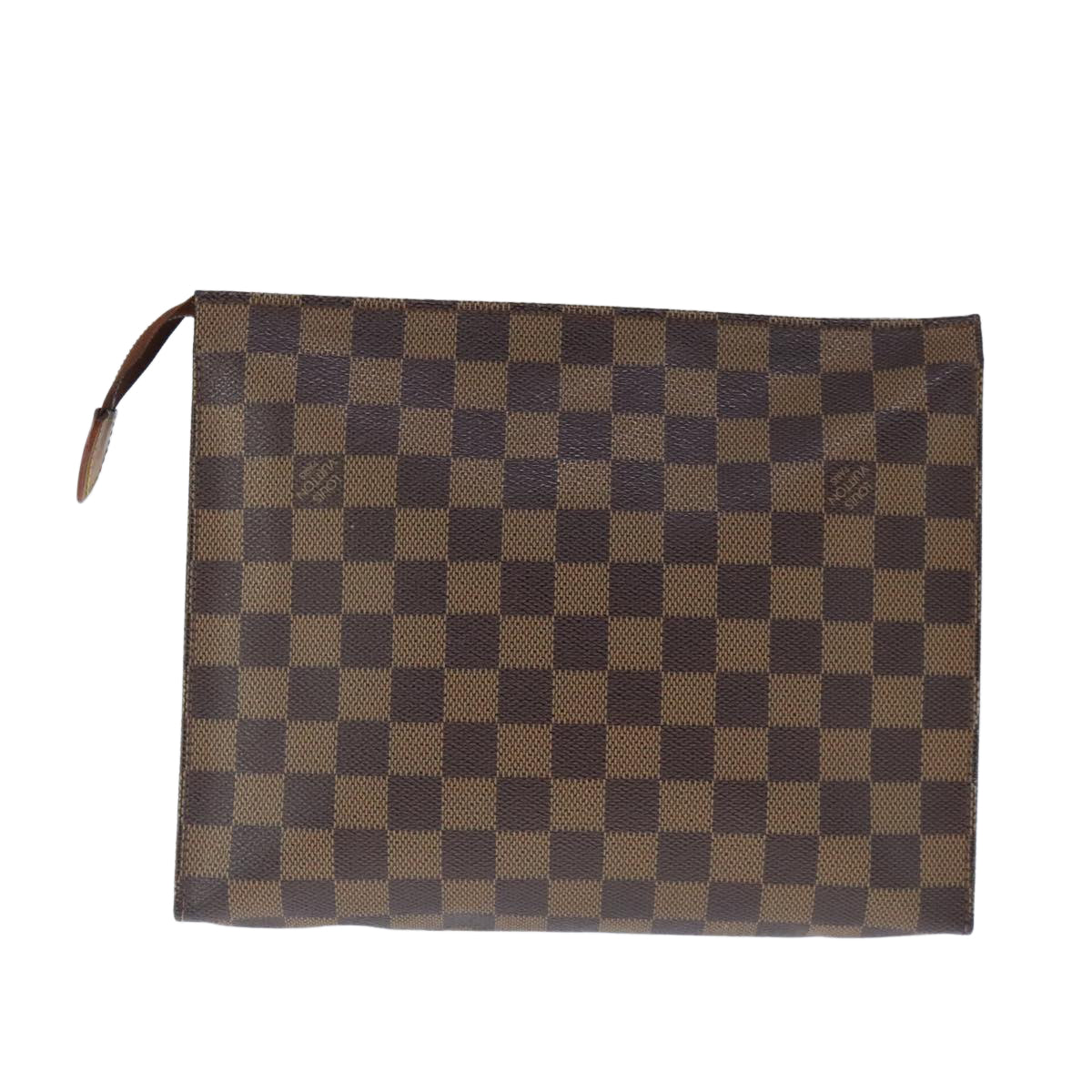 LOUIS VUITTON Damier Ebene Poche Toilette 26 Pouch N47543 LV Auth 102486