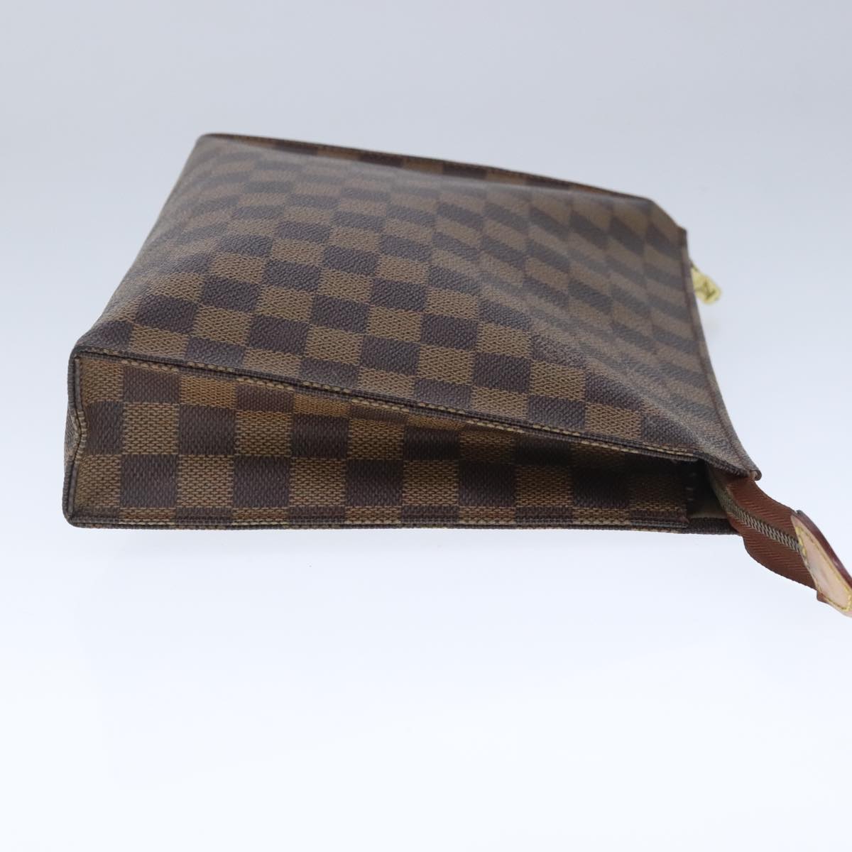 LOUIS VUITTON Damier Ebene Poche Toilette 26 Pouch N47543 LV Auth 102486