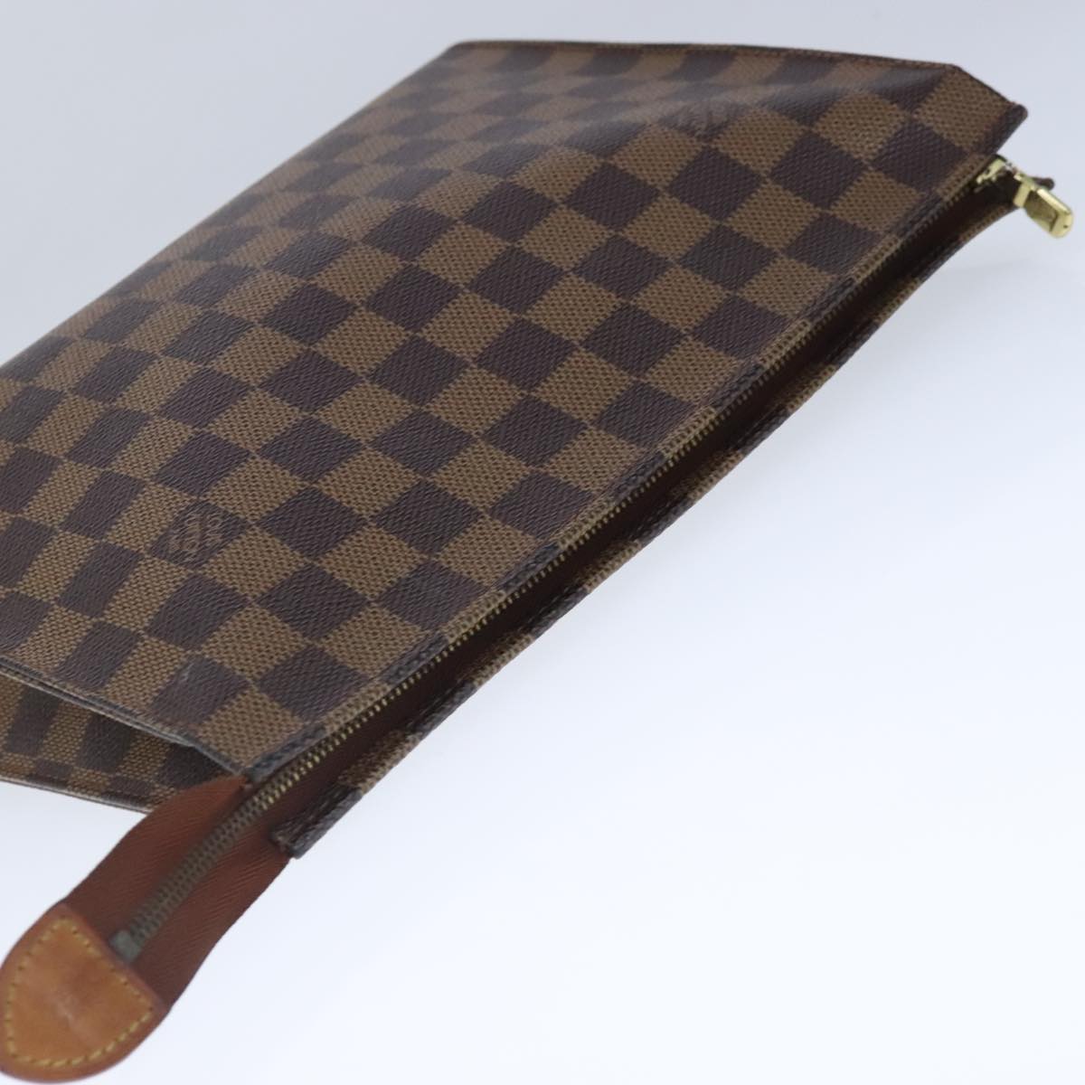 LOUIS VUITTON Damier Ebene Poche Toilette 26 Pouch N47543 LV Auth 102486