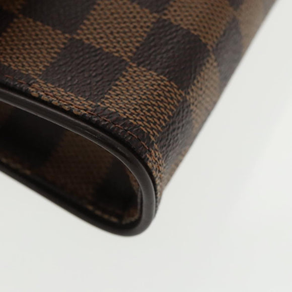 LOUIS VUITTON Damier Ebene Pochette Florentine Waist Bag N51856 LV Auth 102487V