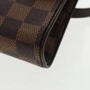 LOUIS VUITTON Damier Ebene Pochette Florentine Waist Bag N51856 LV Auth 102487V-18