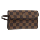 LOUIS VUITTON Damier Ebene Pochette Florentine Waist Bag N51856 LV Auth 102487AV-1
